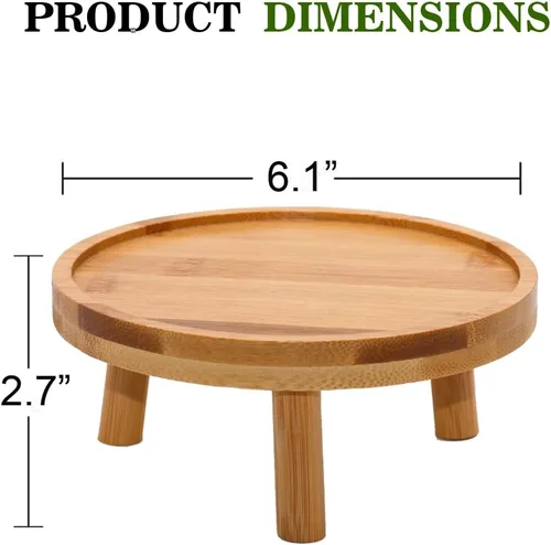 Vista 4 de ARTORA - Soporte para plantas estilo moderno de mediados de siglo, soporte de madera para plantas de interior, elevador de macetas para suculentas