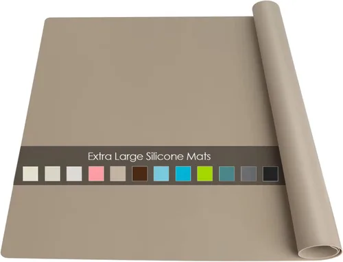 Vista 48 de Tapetes de silicona de grado alimenticio para encimera de cocina, tapete protector de encimera, resistente al calor, tapete para freidora de aire