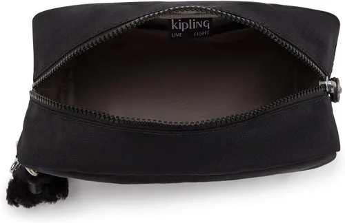 Vista 3 de Kipling Gleam - Bolsa de cosméticos de peltre metálico para mujer, Negro (Black Noir)