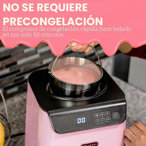 Vista 7 de Whynter Máquina automática vertical para helados, 1.28 cuartos de galón Negro/Rosa
