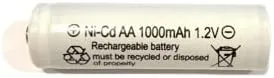 Vista 2 de AA tamaño NiCd AA 1000mAh 1.2V baterías recargables para lámpara solar luz solar (6-PCS AA 1000mAh)
