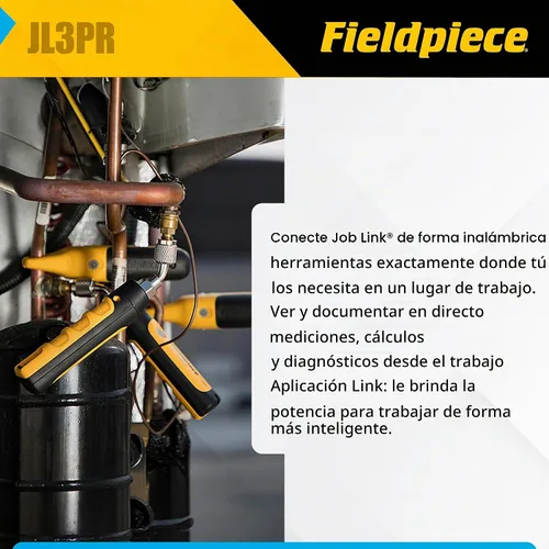 Vista 4 de Fieldpiece JL3PR Sonda de Presión Job Link con Registro de Datos Remoto