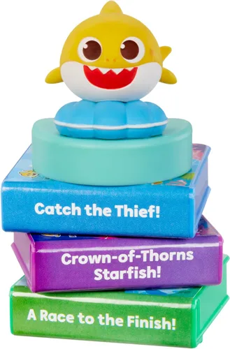 Vista 3 de Little Tikes Story Dream Machine - Colección Baby Shark Heroes, Hora de cuentos, libros, personaje de audio, regalo de juguete para niños pequeños