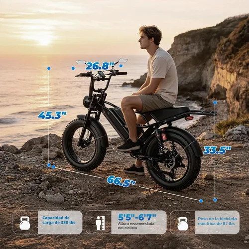Vista 8 de Jasion YR20Pro Electric Bike,3000W Peak,Max 90 Miles & 38MPH,5 Riding Modes Set-2 Blanco