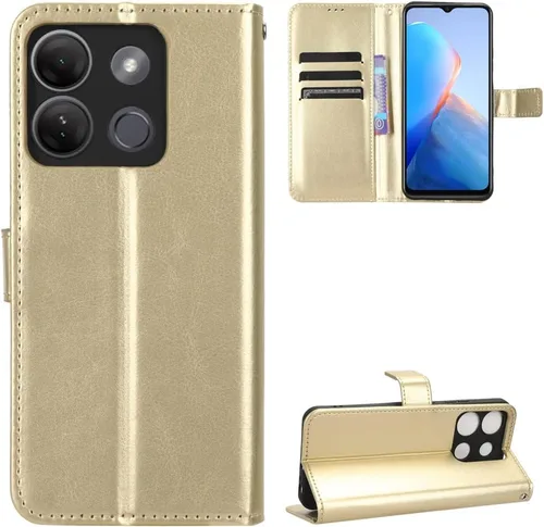 Vista 44 de Funda para Honor X50i, funda de cuero con tapa para Honor X50i 5G CRT-AN00 Case Gold Oro