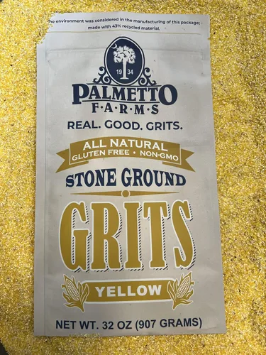 Vista 3 de Palmetto Farms Yellow Stone Ground Grits 2 libras, sin OMG, sólo maíz totalmente Natural, sin aditivos, natural, sin gluten, producidos