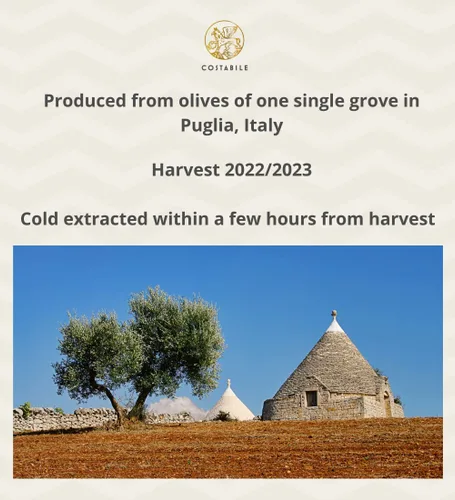 Vista 8 de Aceite de Oliva Virgen Extra con infusión de albahaca y mezcla clásica rica en polifenoles. Aceites de oliva totalmente naturales, 100% italianos.