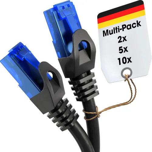 Vista 11 de KabelDirekt – Cable de red – 10Gbps, para máxima velocidad de Internet de fibra óptica – 1.5 pies, disponible en 1-100 pies – Cable Ethernet y LAN
