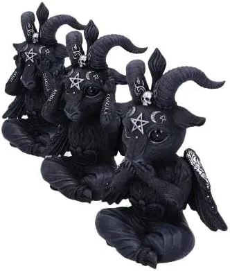 Vista 2 de Nemesis Now Cult Cuties Three Wise Baphoboo Negro 53in