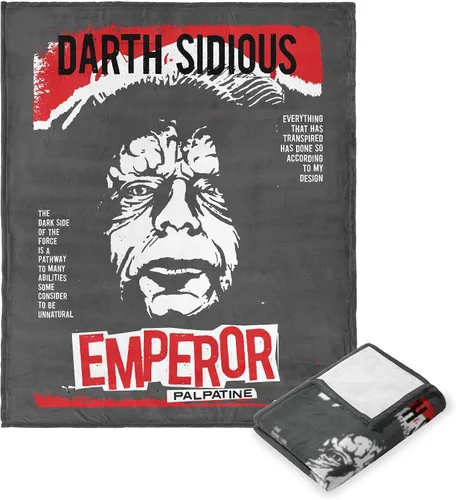 Vista 81 de Northwest Star Wars Manta Decorativa Silk Touch, 40" x 50", Villanos del Lado Oscuro