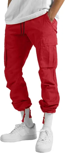 Vista 3 de Pantalones para hombre de algodón y lino Harem Street Bib Pants Loose Fit Hippie Yoga Beach Pantalones con cintura múltiples tejidos bolsillos