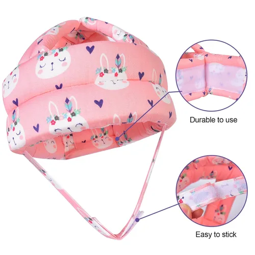 Vista 3 de TORASO Casco de bebé, casco de bebé para gatear, gorro de parachoques con cojín de cabeza, protector suave para niños pequeños que aprenden a