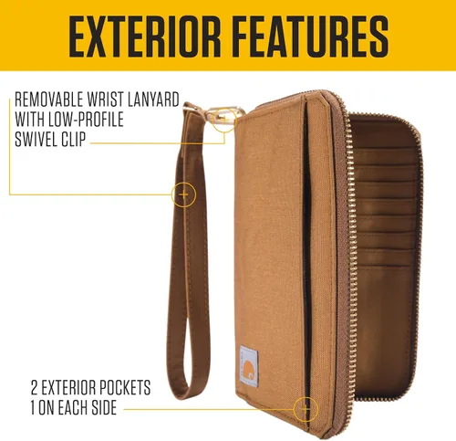 Vista 3 de Carhartt Carteras de embrague planas de lona casuales para mujer