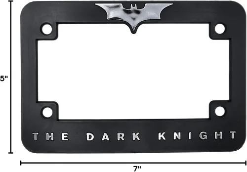 Vista 5 de Dark Knight Marco de Placa de Matrícula 3D Elevado Paquete de 1 Cubierta de Placa de Matrícula para Motocicleta Soporte Universal para Placa