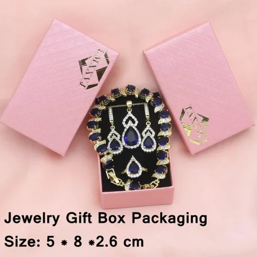 Vista 5 de LMXXVJ Juego de joyas para mujer, collar chapado en platino, anillo abierto, aretes, pulsera, para cumpleaños, aniversario, día de la madre, regalos