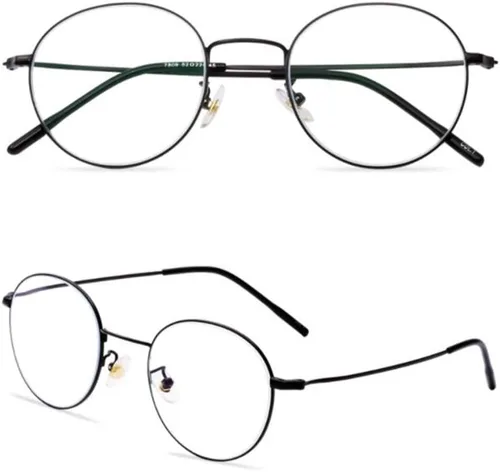 Vista 2 de Gafas de lectura redondas progresivas multifocal, marco de metal, lentes vintage, fotocromáticas, anti-UV, unisex (talla : 1.0X)