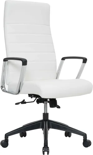 Vista 37 de LeisureMod Hilton Leather Executive Office Chair, Adjustable Height Negro