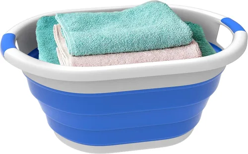 Vista 6 de Lavish Home - Cesta plegable para ropa sucia, ahorro de espacio, organizador multiusos, contenedor de almacenamiento con asas de agarre cómodas