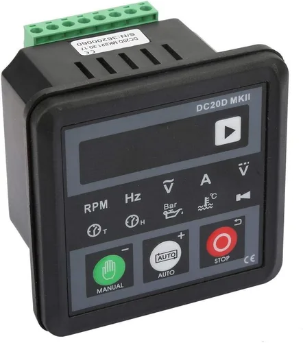 Vista 7 de Panel de control del generador de 5 dígitos DC 8-36V DC20D Módulo de control electrónico del generador MKII estable para motor diesel o generador
