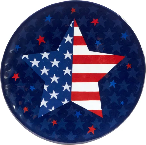 Vista 3 de Certified International Stars & Stripes - Juego de vajilla de melamina de 12 piezas, servicio para 4