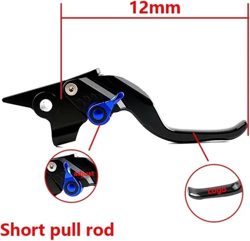 Vista 6 de 2025 New Brake Clutch Lever Motorcycle CNC Adjustable Brake Clutch Levers Compatible with Yamaha FZ8 FZ 8 Fz8 FAZER 2011-2015(Long Black)