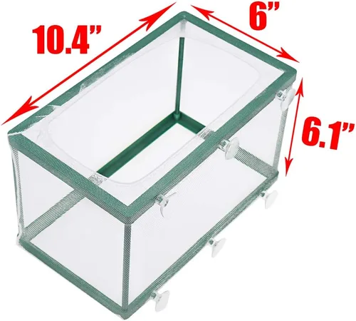 Vista 2 de Xiaoyztan Caja de criadores para pecera, caja de criador de acuario, marco de plástico, separación de pecera para bebés, acuario, cría, incubadora