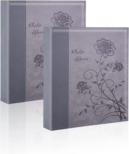 Vista 15 de Artmag Álbum de fotos de 5 x 7 pulgadas, con bolsillos transparentes para páginas transparentes, cubierta de piel, libro deslizante para álbum