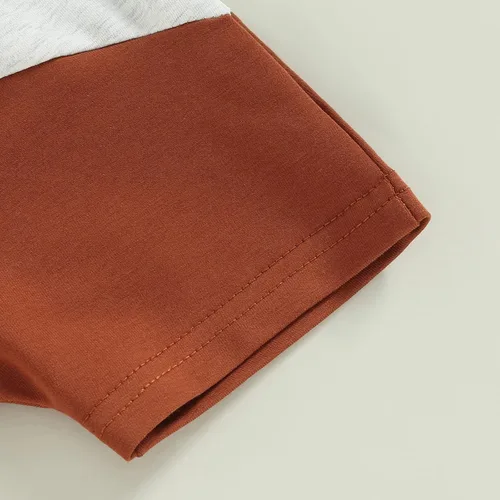 Vista 7 de Conjunto de ropa de verano para bebés y niñas con capucha y pantalones cortos con cordón, conjunto casual de verano