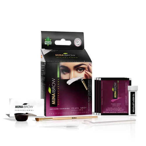 Vista 33 de Polvo de tinte para cejas natural marrón medio de MinaiBrow Kit de tinte instantáneo a prueba de manchas con cepillo doble biselado Marrón medio +