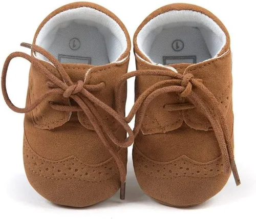 Vista 10 de ESTAMICO Zapatos para bebés niños Prewalker PU Sneakers Negro+Blanco