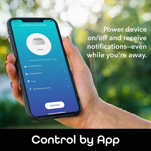 Vista 6 de Geeni - Comedero inteligente automático para perros y gatos de 4 litros, control Wi-Fi compatible con Alexa y Google Home