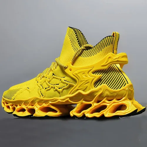 Vista 2 de Zapatillas de deporte para hombre Blade Tenis para hombre Trail Running Zapatos deportivos de moda para hombre, negro, amarillo, rojo