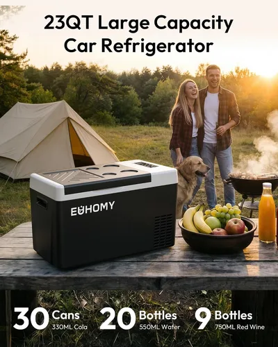 Vista 2 de EUHOMY Refrigerador de 23 cuartos de galón de 12 voltios, congelador