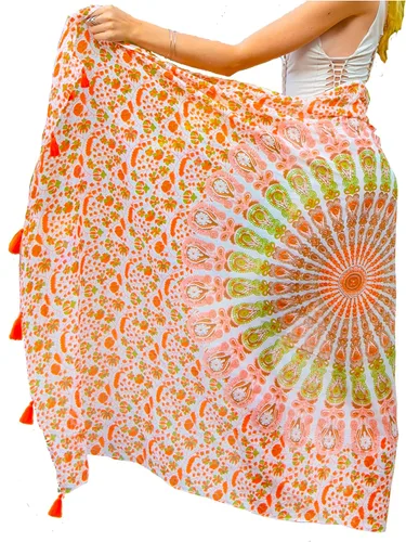 Vista 20 de Boho Chic Pareo - Pareo Mandala - Cubre Traje de Baño Bikini - Vestido de Playa - Envoltura