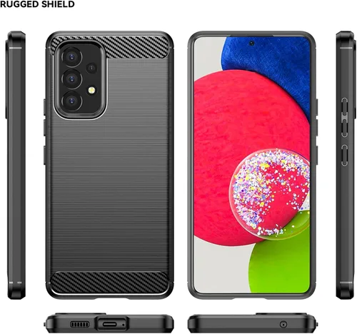 Vista 2 de M MAIKEZI Funda para Samsung A53 5G, funda para Galaxy A53 5G, con protector de pantalla HD, absorción de golpes flexible de TPU parachoques de goma