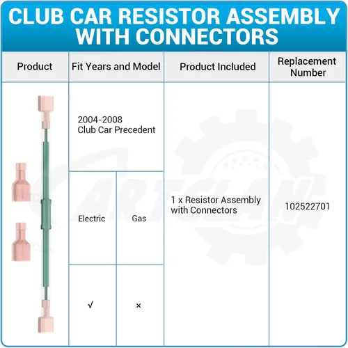 Vista 7 de Conjunto de resistencia de coche Club con conectores para carrito de golf eléctrico precedente 2004-2008 102522701