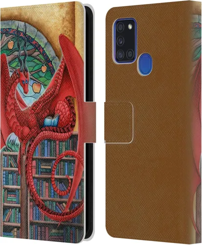 Vista 184 de Head Case Designs Officially Licensed Carla Morrow Galactic Entrancement Dragons Leather Wallet Case Compatible with Samsung Galaxy A07 4G