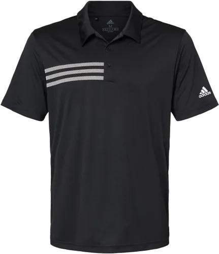 Vista 4 de adidas Camisa deportiva de pecho de 3 rayas para hombre (A324), color blanco, talla M