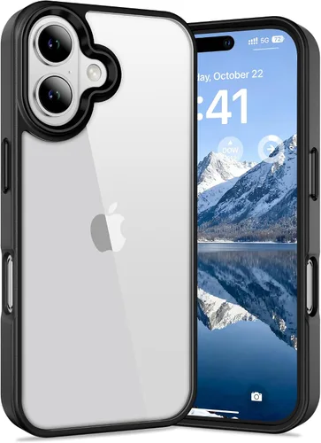 Vista 12 de Vakoo Funda transparente para iPhone 11 Pro Max, antiamarilleo, color negro