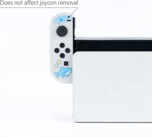 Vista 5 de GeekShare Funda protectora delgada compatible con Nintendo Switch OLED y Joy-Con - Absorción de golpes y antiarañazos Funda para OLED Switch