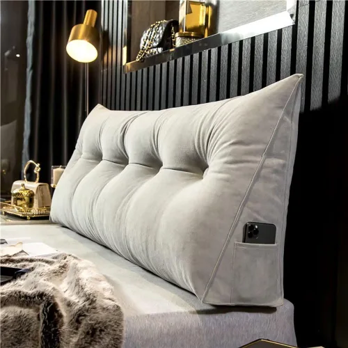 Vista 8 de Cabecero Almohada cama almohada de cuña para cabecero almohadas sofá cama triángulo almohada cuña para cabecera respaldo almohada almohada larga