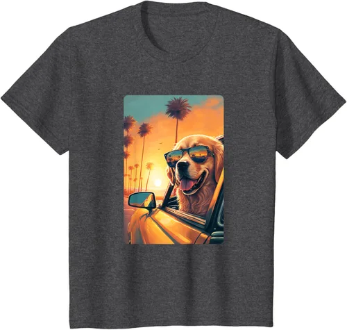 Vista 38 de Golden Retriever - Camiseta divertida de Golden Retriever con lentes, Negro