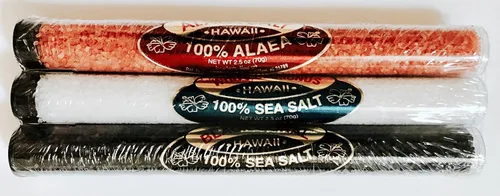 Vista 2 de Hawaii 100% Red Alaea Sal & Hierbas Especias Surtido Regalo Set 3 Tubos
