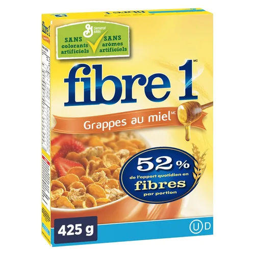Vista 2 de Fibre 1 Cereal en racimo de miel, 425g/15oz.