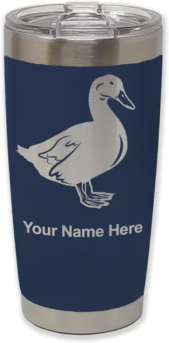 Vista 23 de LaserGram Vaso aislado al vacío de 20 onzas, pato, grabado personalizado incluido (negro) Engraved Gift for Duck Hunters, Vacuum Insulated