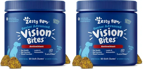 Vista 9 de Zesty Paws Suplemento ocular para perros - Apoyo de la visión con antioxidantes y ácidos grasos Omega 3 - 90 masticables
