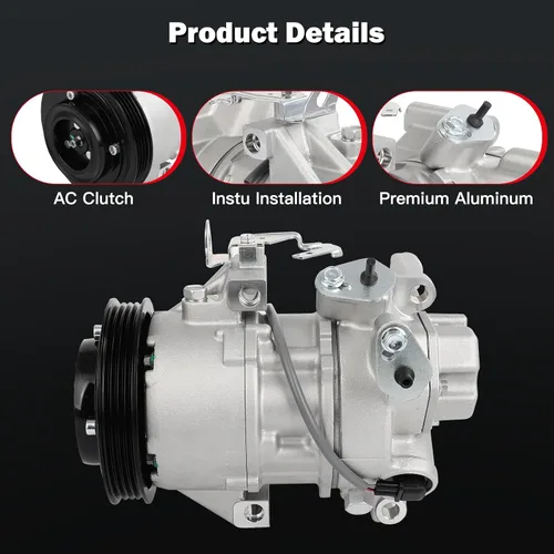 Vista 3 de cciyu Compresor de aire acondicionado apto para Scion xA xB 1.5L 2004-2006 reemplaza al compresor de CA para automóvil