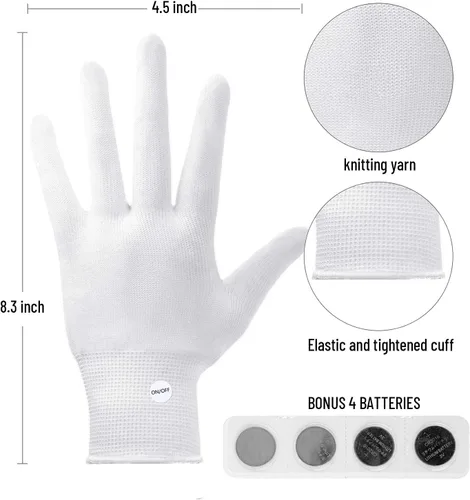 Vista 8 de VICSPORT Juguetes para niños, guantes LED de 12 colores, regalos para niños y niñas de 6 a 12 años, rellenos de calcetines para niños, adolescentes