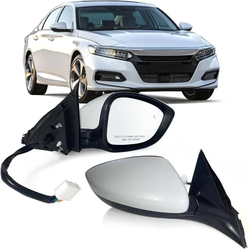Vista 14 de Espejo de puerta lateral izquierdo para Honda Accord LX, Sport 2018-2022 丨 Eléctrico 丨 Sin calefacción, sin señal de giro, compatible con pintura