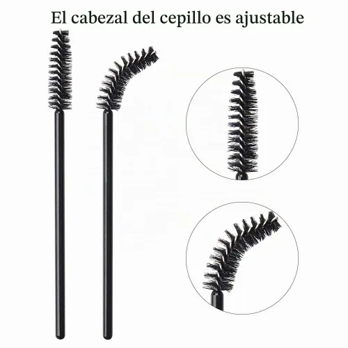 Vista 4 de Kit de suministros para extensión de pestañas de 300 piezas, cepillos desechables para pestañas, micro hisopos, varitas para máscara, cepillos